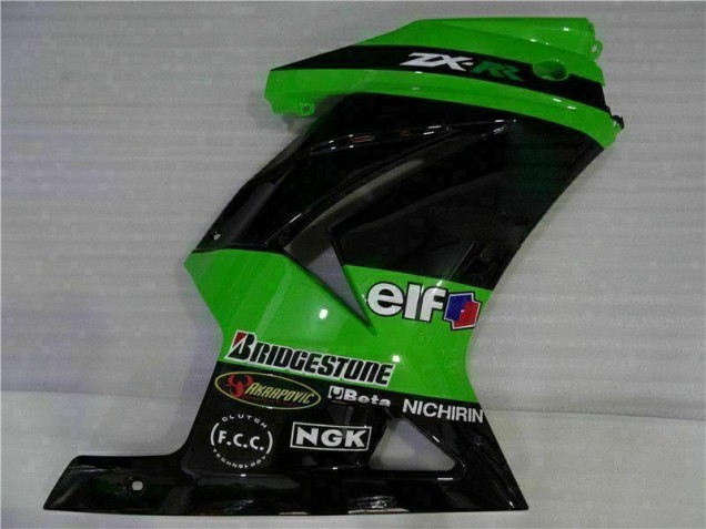 Carrosserie Moto Kawasaki EX250 08-12 - Noir Vert Carrosserie Moto Kawasaki EX250 08-12 - Noir Vert