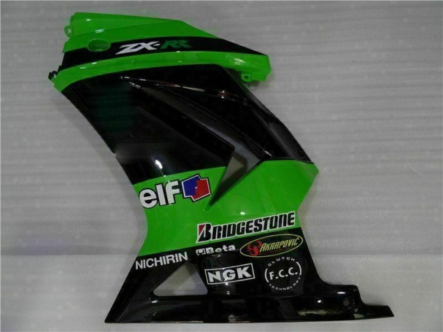 Carrosserie Moto Kawasaki EX250 08-12 - Noir Vert Carrosserie Moto Kawasaki EX250 08-12 - Noir Vert
