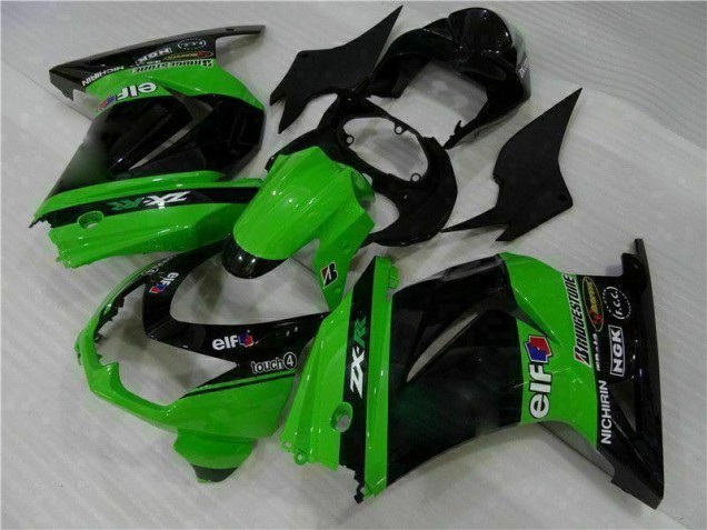 Carrosserie Moto Kawasaki EX250 08-12 - Noir Vert Carrosserie Moto Kawasaki EX250 08-12 - Noir Vert