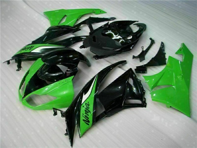 Carrosserie Moto Kawasaki ZX6R 09-12 - Noir Vert Carrosserie Moto Kawasaki ZX6R 09-12 - Noir Vert