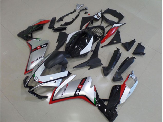 Carrosserie Moto Aprilia RS4 50 125 11-18 - Noir Argent Rouge Carrosserie Moto Aprilia RS4 50 125 11-18 - Noir Argent Rouge
