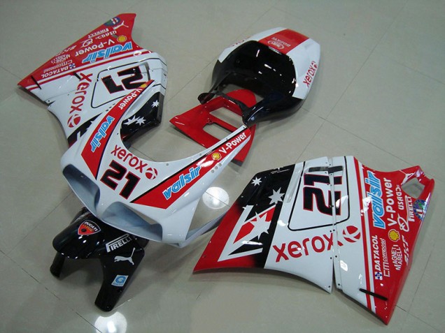 Carrosserie Moto Ducati 748 916 996 996S 93-05 - Rouge Blanc Xerox 21 Carrosserie Moto Ducati 748 916 996 996S 93-05 - Rouge Blanc Xerox 21