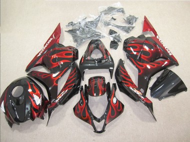 Carrosserie Moto Honda CBR 600 RR 09-12 - Noir Rouge Flamme