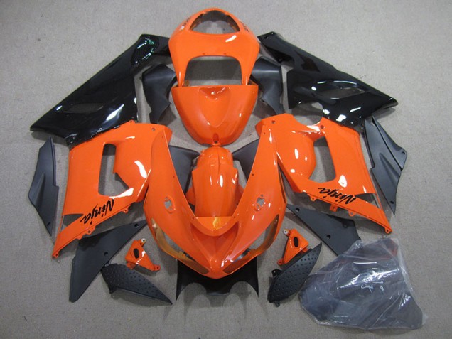 Carrosserie Moto Kawasaki ZX6R 05-06 - Orange Noir Ninja Carrosserie Moto Kawasaki ZX6R 05-06 - Orange Noir Ninja