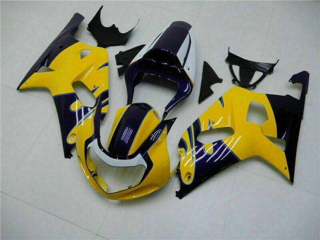 Carrosserie Moto Suzuki GSXR 600 / 750 K1 K2 K3 01-03 - Jaune Carrosserie Moto Suzuki GSXR 600 / 750 K1 K2 K3 01-03 - Jaune