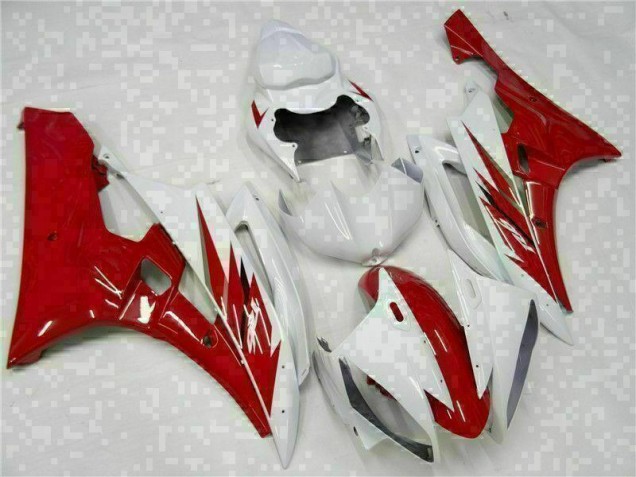 Carrosserie Moto Yamaha R6 06-07 - Rouge Blanc Carrosserie Moto Yamaha R6 06-07 - Rouge Blanc