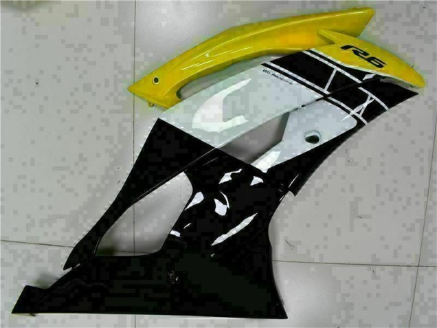 Carrosserie Moto Yamaha R6 08-16 - Jaune Noir Carrosserie Moto Yamaha R6 08-16 - Jaune Noir