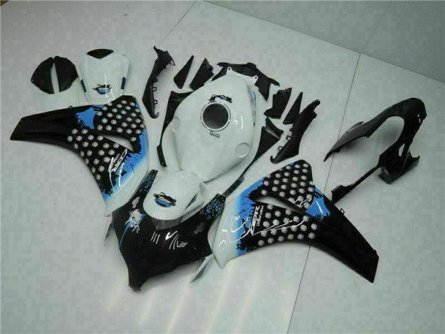 Kit Carénages Motos Complet Honda CBR 1000 RR 08-11 - Blanc Noir Kit Carénages Motos Complet Honda CBR 1000 RR 08-11 - Blanc Noir