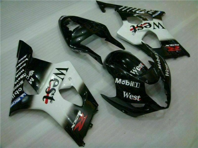 Kit Carénages Motos Complet Suzuki GSXR 1000 K3 03-04 - Blanc Noir