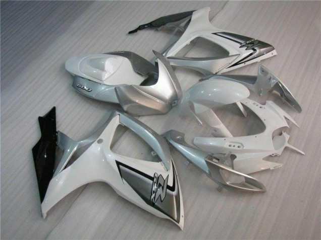 Kit Carénages Motos Complet Suzuki GSXR 600 / 750 K6 06-07 - Blanc Argent Kit Carénages Motos Complet Suzuki GSXR 600 / 750 K6 06-07 - Blanc Argent