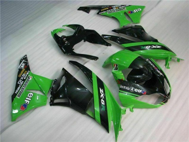 Kit Carénages Motos Kawasaki ZX6R 09-12 - Noir Vert