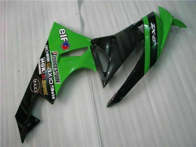 Kit Carénages Motos Kawasaki ZX6R 09-12 - Noir Vert