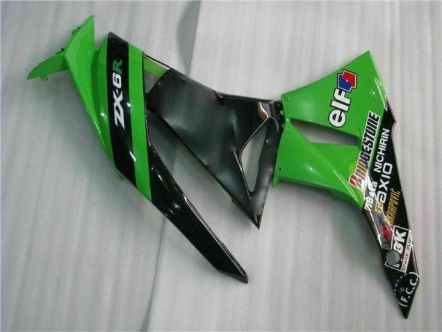 Kit Carénages Motos Kawasaki ZX6R 09-12 - Noir Vert