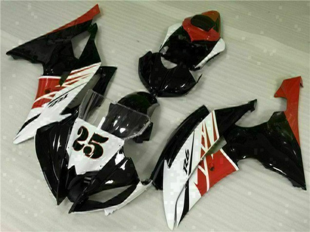 Kit Carénages Motos Yamaha R6 08-16 - Blanc Noir Kit Carénages Motos Yamaha R6 08-16 - Blanc Noir
