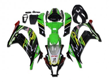 Kit Carénages Motos Complet Kawasaki ZX10R 11-15 - Vert Noir