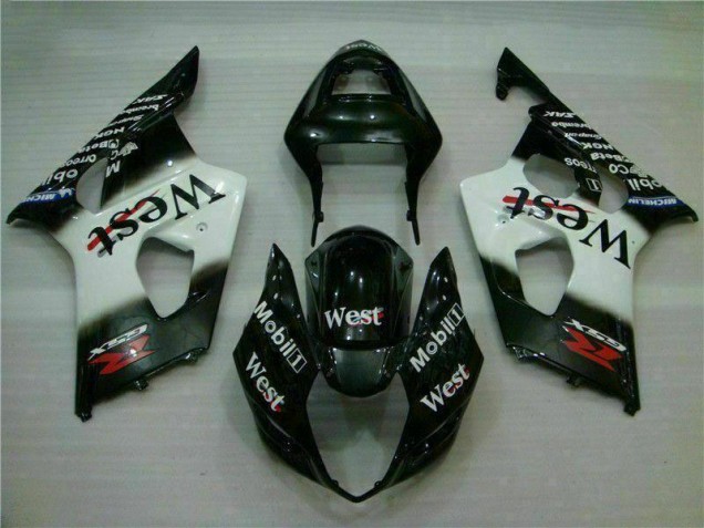 Kit Carénages Motos Complet Suzuki GSXR 1000 K3 03-04 - Blanc Noir