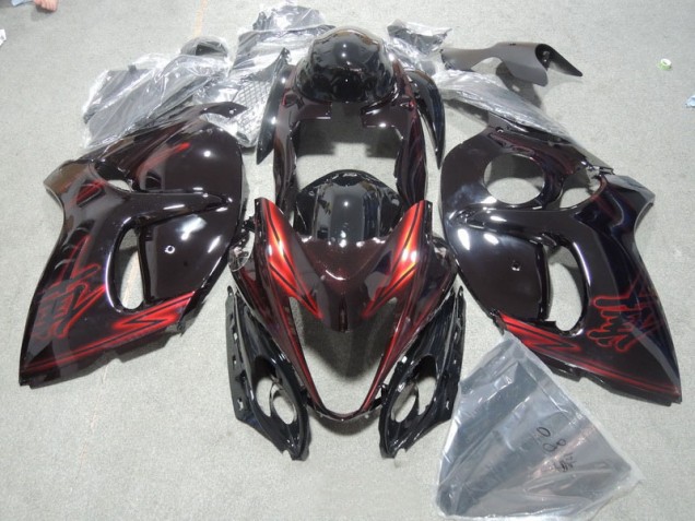 Kit Carénages Motos Complet Suzuki GSXR 1300 Hayabusa 08-19 - Noir Rouge Kit Carénages Motos Complet Suzuki GSXR 1300 Hayabusa 08-19 - Noir Rouge