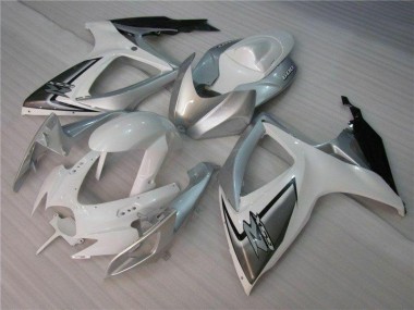 Kit Carénages Motos Complet Suzuki GSXR 600 / 750 K6 06-07 - Blanc Argent