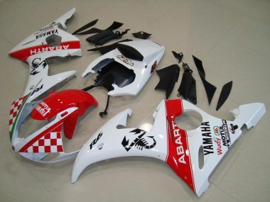 Kit Carénages Motos Complet Yamaha R6 03-05 - Rouge Blanc