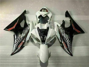 Kit Carénages Motos Complet Yamaha R6 08-16 - Blanc Noir