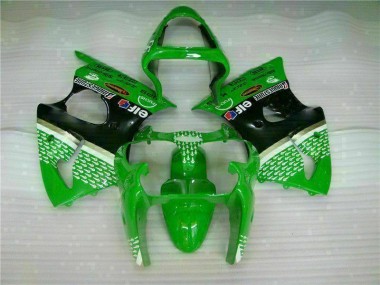 Kit Carénages Motos & Plastique Kawasaki ZX6R 00-02 - Vert Noir