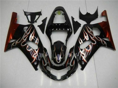 Kit Carénages Motos & Plastique Suzuki GSXR 600 / 750 K1 K2 K3 01-03 - Noir