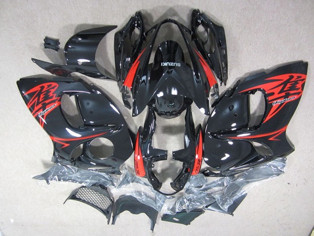 Kit Carénages Motos Suzuki GSXR 1300 Hayabusa 08-19 - Noir Rouge Kit Carénages Motos Suzuki GSXR 1300 Hayabusa 08-19 - Noir Rouge