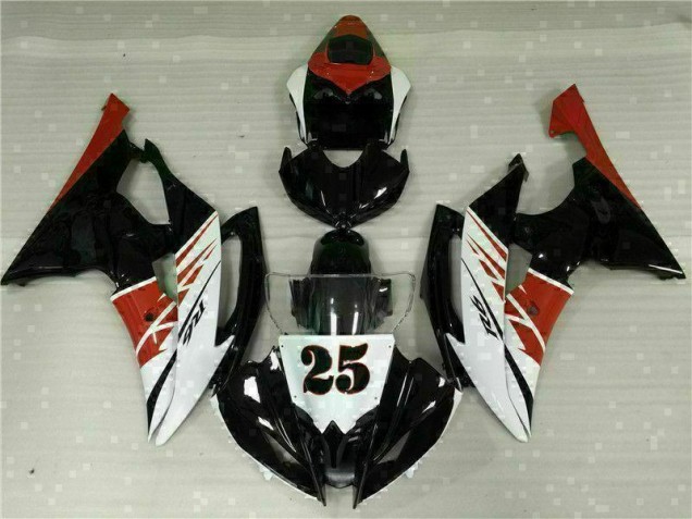 Kit Carénages Motos Yamaha R6 08-16 - Blanc Noir Kit Carénages Motos Yamaha R6 08-16 - Blanc Noir