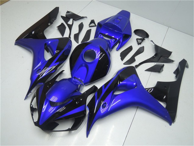 Kits Carénage Moto Honda CBR1000RR 2006-2007 - Bleu Noir Brillant