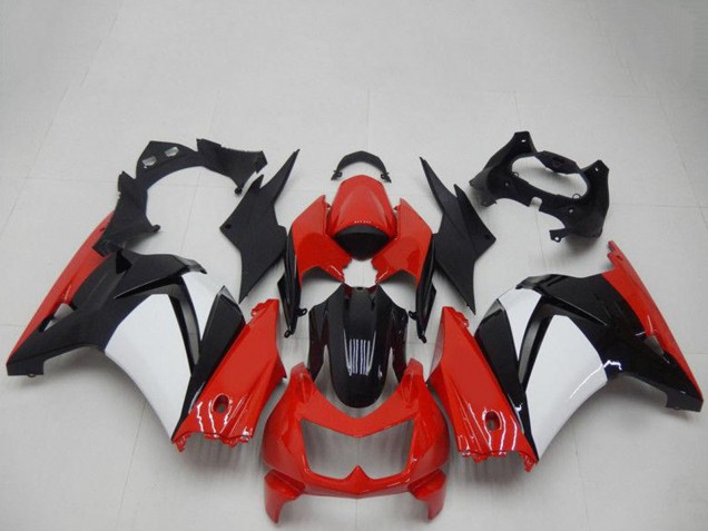 Carénages Moto Kawasaki EX250 2008-2012 - Rouge Blanc Noir