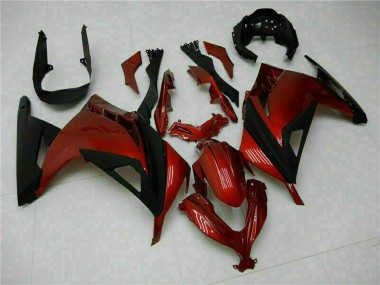 Carénages Moto Kawasaki Ninja 300 EX300R 2013-2024 - Rouge Noir