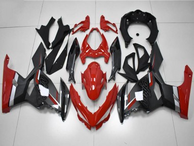 Carénages Moto Kawasaki EX400 2018-2024 - Rouge Gris Noir