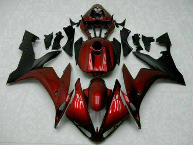 Carénages Moto Yamaha YZF R1 2004-2006 - Rouge Marron Noir Mat