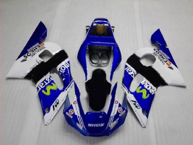 Carénages Moto Yamaha YZF R6 1998-2002 - Blanc Bleu Noir MoviStar ENEOS Yamalube
