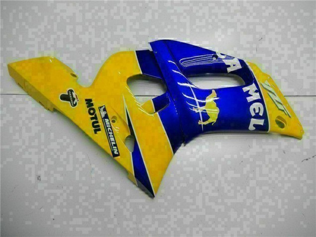 Carénages Moto Yamaha YZF R6 1998-2002 - Jaune Bleu Blanc Chameau Motul