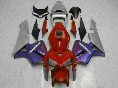 Carénages Moto Honda CBR600RR 2005-2006 - Rouge Violet Gris