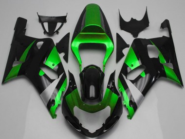 Carénage Moto Suzuki GSXR 600 / GSXR 750 2001-2003 - Vert Argent Noir Brillant