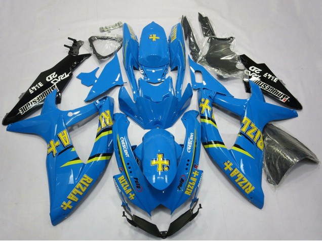 Carénages Moto Suzuki GSXR 600 / GSXR 750 2008-2010 - Bleu Noir Or Rizla