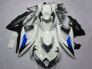 Carénages Moto Suzuki GSXR 600 / GSXR 750 2008-2010 - Blanc Bleu Noir Mat