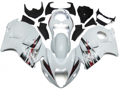 Carénages Moto Suzuki GSXR 1300 1996-2007 - Blanc Brillant Argent Style