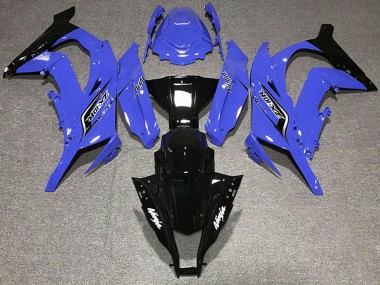 Carénages Moto Kawasaki ZX10R 2011-2015 - Bleu Noir Brillant