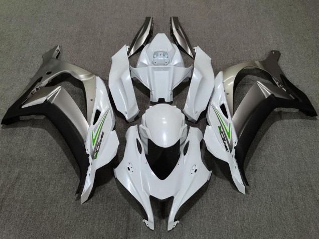 Carénages Moto Kawasaki ZX10R 2016-2020 - Blanc Perle Argent