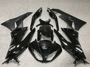 Carénage Moto Kawasaki ZX6R 2009-2012 - Noir Brillant Noir Mat