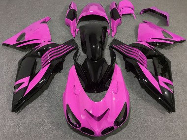 Carénages Moto Kawasaki ZX14R 2006-2011 - Rose Noir Brillant