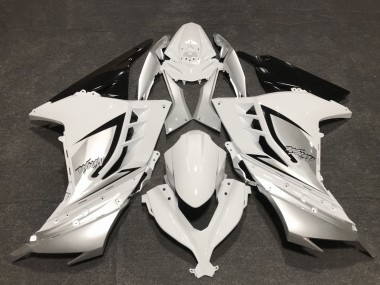 Carénages Moto Kawasaki Ninja 300 2013-2017 - Blanc Brillant Argent Noir