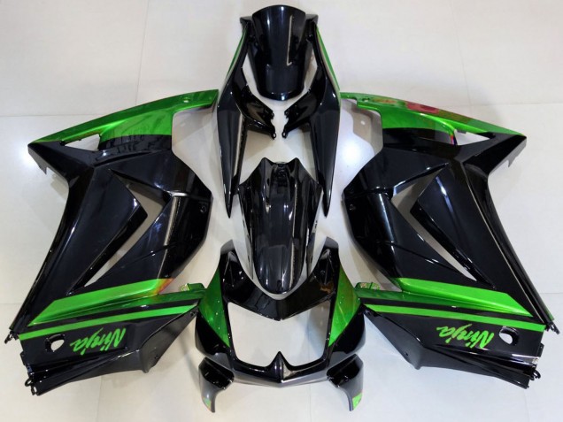Carénages Moto Kawasaki Ninja 250 2008-2012 - Vert Noir Brillant