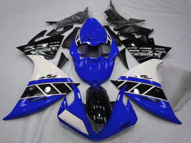 Carénages Moto Yamaha R1 2012-2014 - Blanc Bleu Noir Brillant