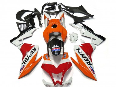 Carénages Moto Aprilia RS4 125 2012-2019 - Orange Blanc Rouge Noir Brillant Repsol