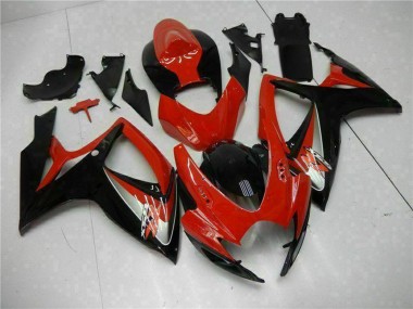 Carénages Moto Suzuki GSXR 600/750 2006-2007 - Rouge Noir Brillant