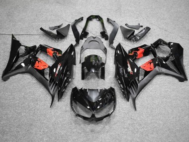 Carénages Moto Kawasaki Z1000SX 2010-2016 - Noir Brillant Noir Mat Red Bull